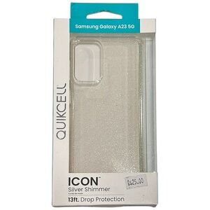 Quikcell Icon Silver Shimmer phone case for Samsung Galaxy A23 5G